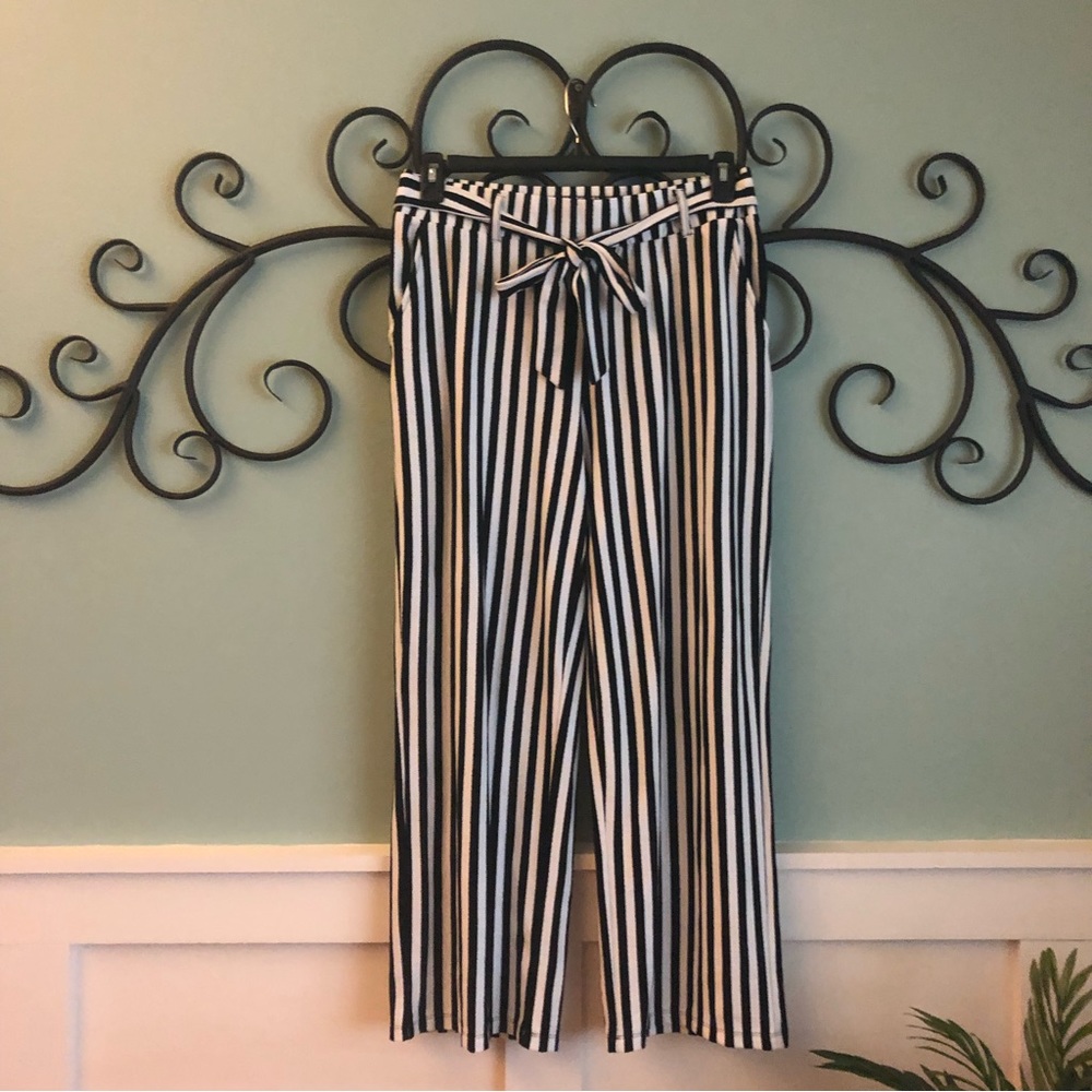Knit wide leg pants